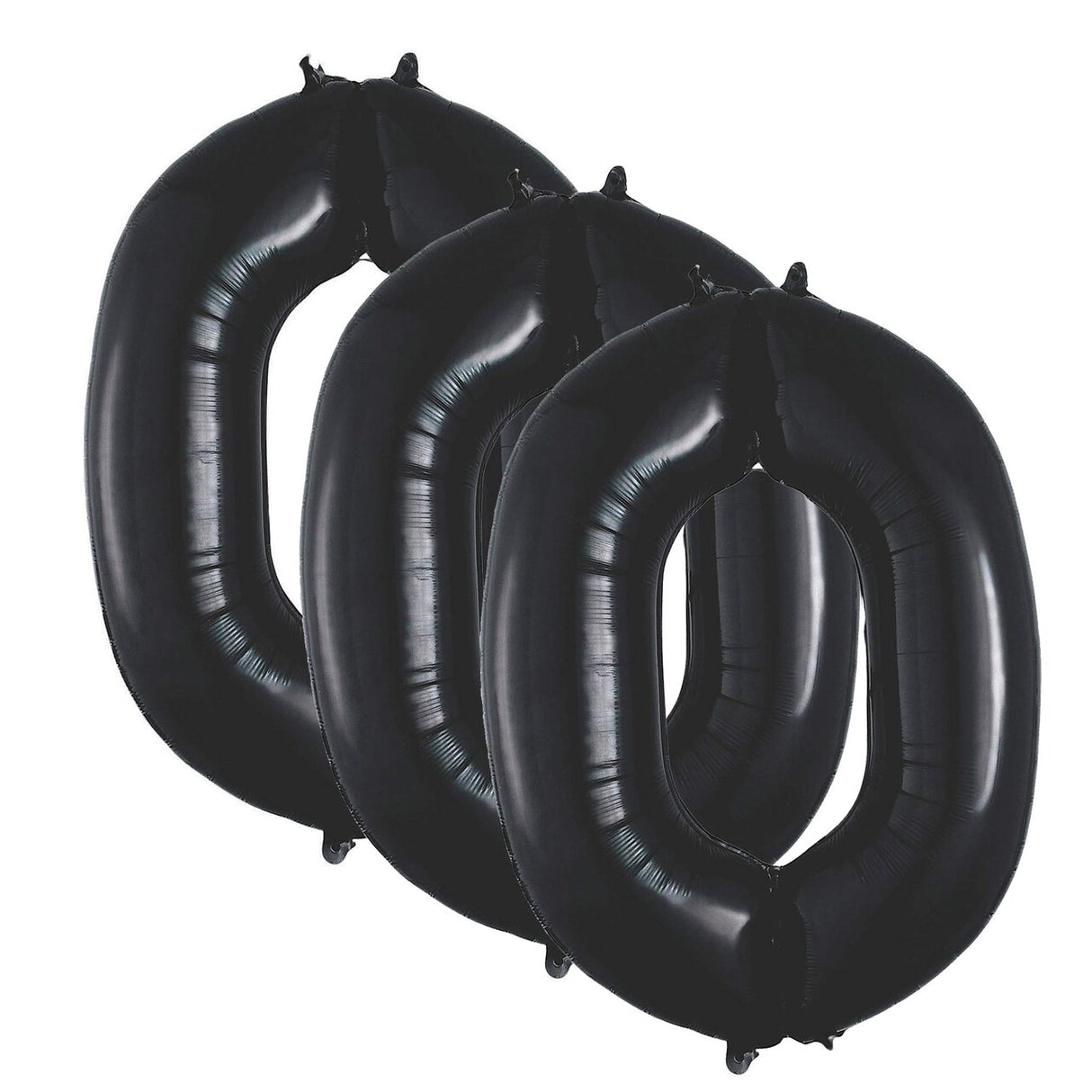 34" Black Number 0 Shaped Mylar Balloon – Everyday Fun Decoration