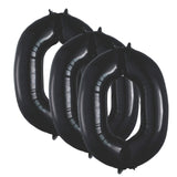 34" Black Number 0 Shaped Mylar Balloon – Everyday Fun Decoration