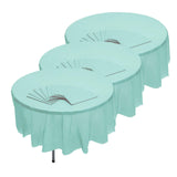 12-Pack Mint Green Round Plastic Tablecloths – 6 ft 10 in Disposable Covers