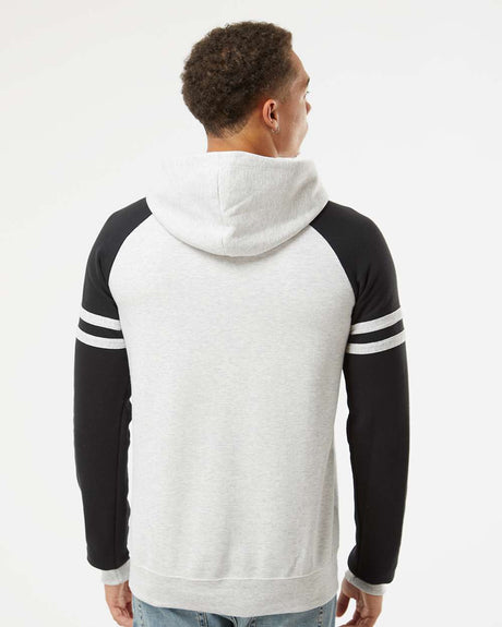 JERZEES® Unisex Nublend Varsity Color blocked Raglan Hooded Sweatshirt