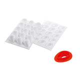 Silikomart "FRAGOLA 30" Strawberry Baking & Freezing Mold, 1 Oz., 15 Cavities