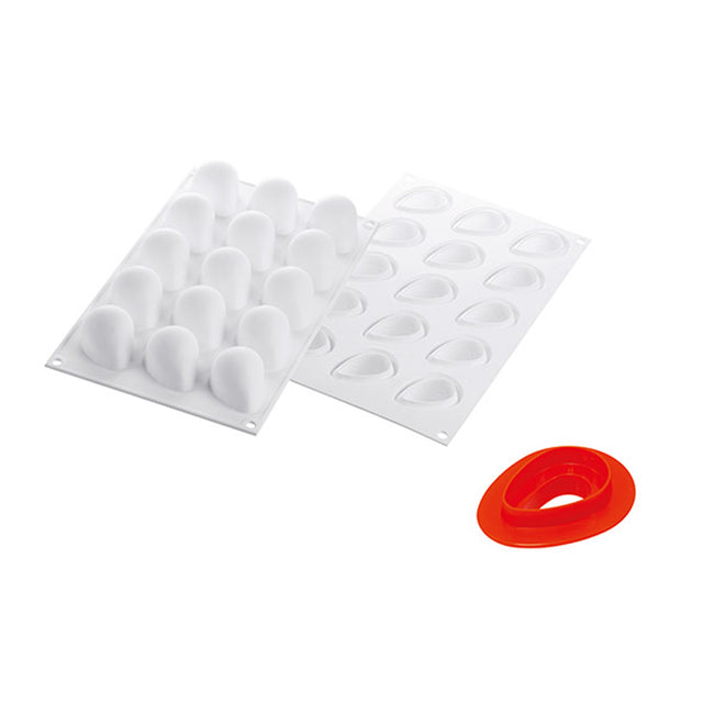 Silikomart "FRAGOLA 30" Strawberry Baking & Freezing Mold, 1 Oz., 15 Cavities