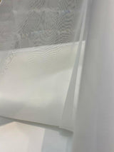 Sheer Voile Polyester Fabric - Off-White, 120" Width (1 Yard)