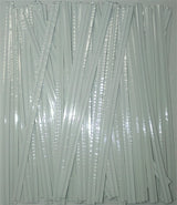 White Metallic Twist Ties - 100 Pack