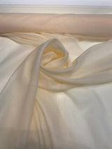 Champagne Sheer Voile Polyester Fabric - Champagne Sheer, 120" Wide (1 Yard)