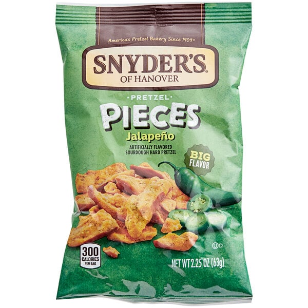 Snyder's of Hanover Jalapeno Pretzel Pieces 2.25 oz. - 60/Case