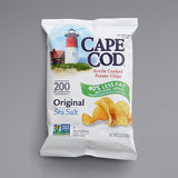 Cape Cod Less Fat Original Sea Salt Kettle Cooked Potato Chips 1.5 oz. - 56/Case