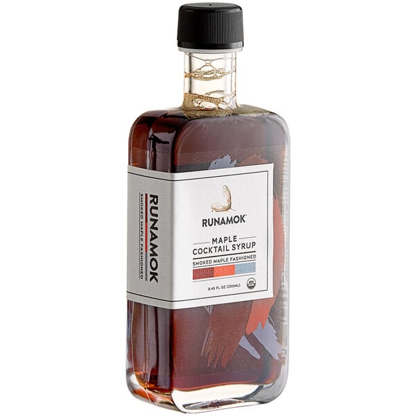 Runamok Smoked Maple Old Fashioned Cocktail Syrup 8.45 fl. oz. - 6/Case