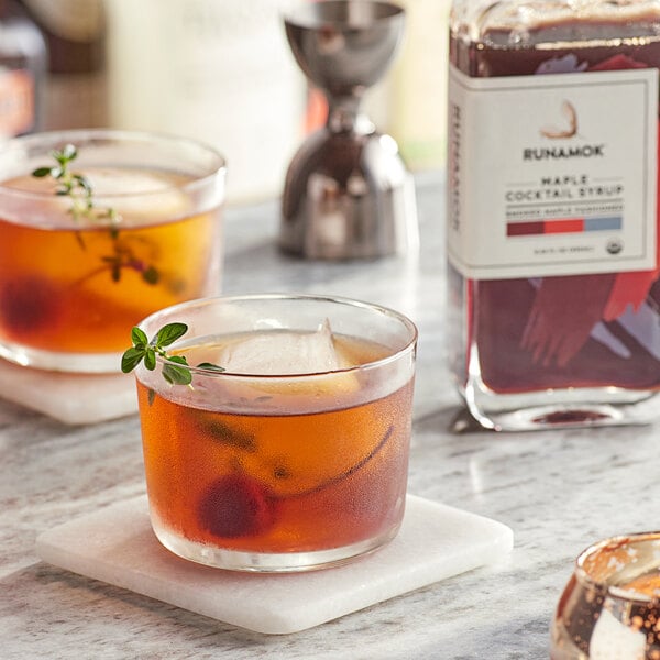 Runamok Smoked Maple Old Fashioned Cocktail Syrup 8.45 fl. oz. - 6/Case