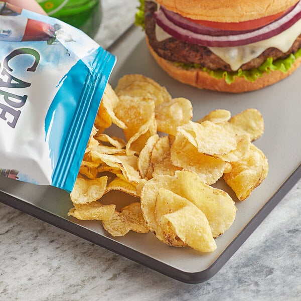 Cape Cod Sea Salt & Vinegar Kettle Cooked Potato Chips 1.5 oz. - 56/Case