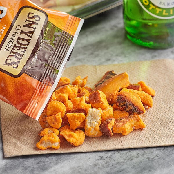 Snyder's of Hanover Cheddar Cheese Pretzel Pieces 2.25 oz. - 60/Case