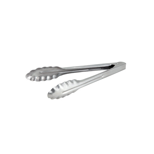 Winco Utility Tongs Extra-Heavy Stainless Steel - 9"