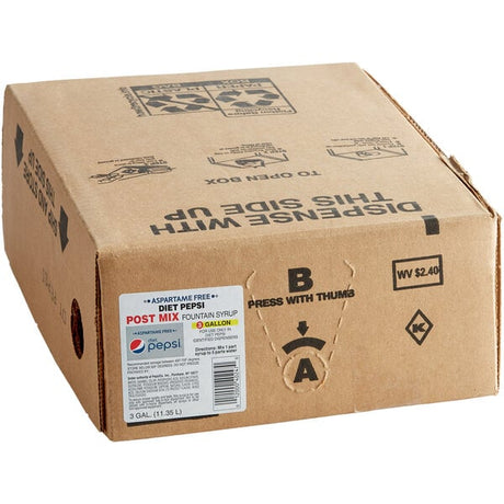 Diet Pepsi® Cola Beverage / Soda Syrup 3 Gallon Bag in Box