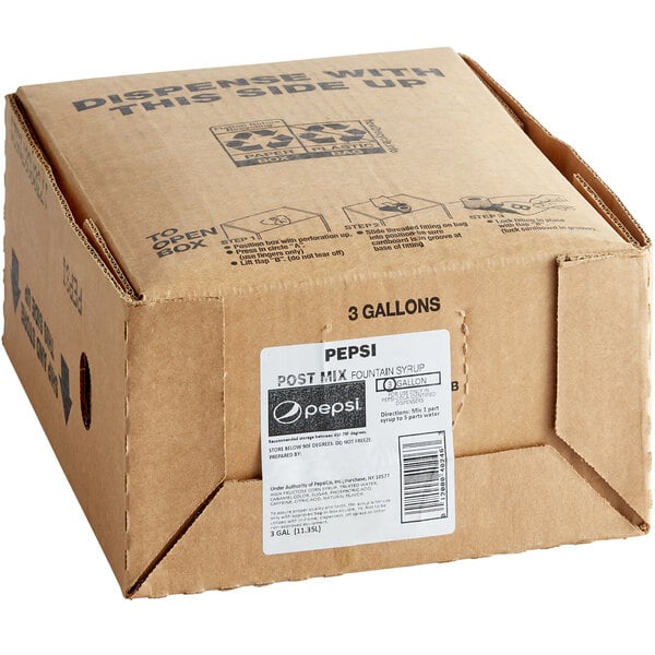 Pepsi® Cola Beverage / Soda Syrup 3 Gallon Bag in Box