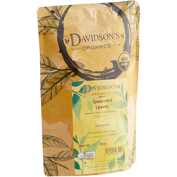 Davidson's Organic Spearmint Leaves Herbal Loose Leaf Tea 1 lb.