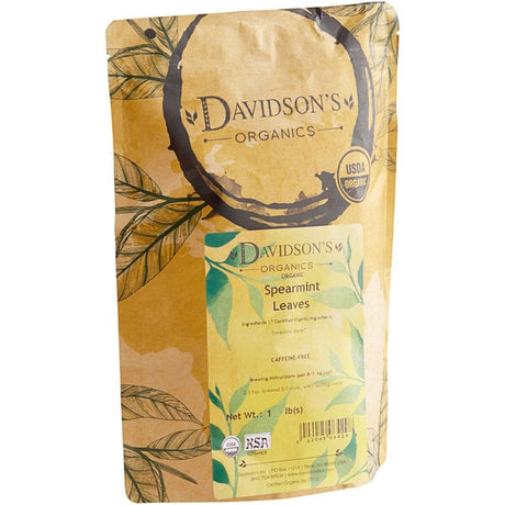 Davidson's Organic Spearmint Leaves Herbal Loose Leaf Tea 1 lb.