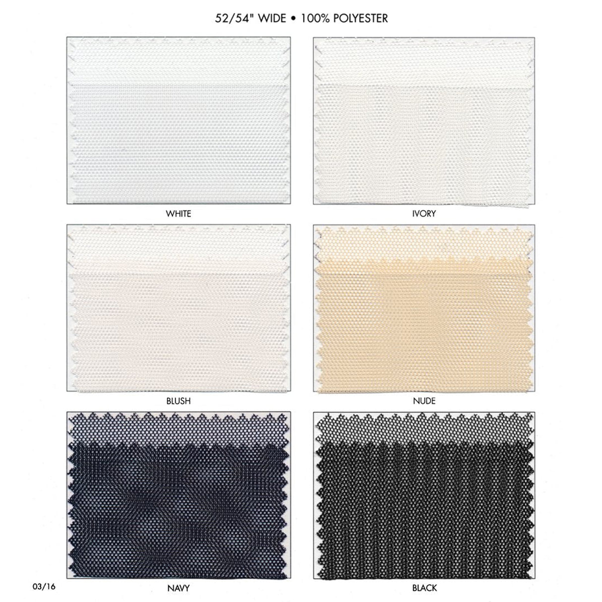 English Net Polyester Fabric - Sheer Tulle, 54" Wide (1 Yard)