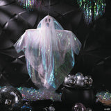 23 1/2" Hanging White Ghost Halloween Decoration