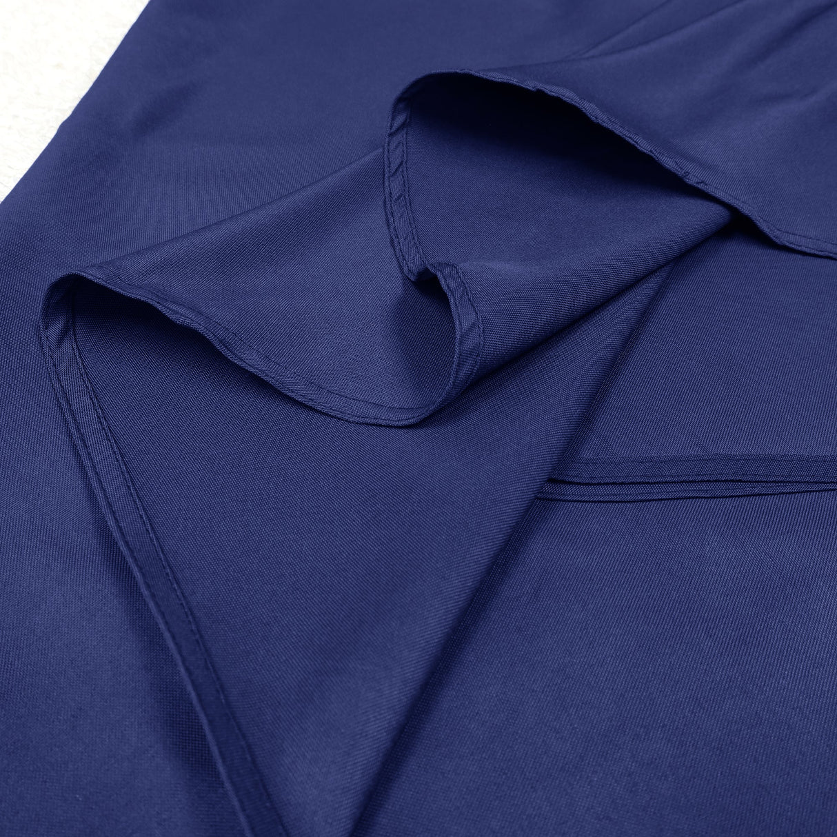 Round Heavy Duty Polyester Tablecloth 90" Navy Blue