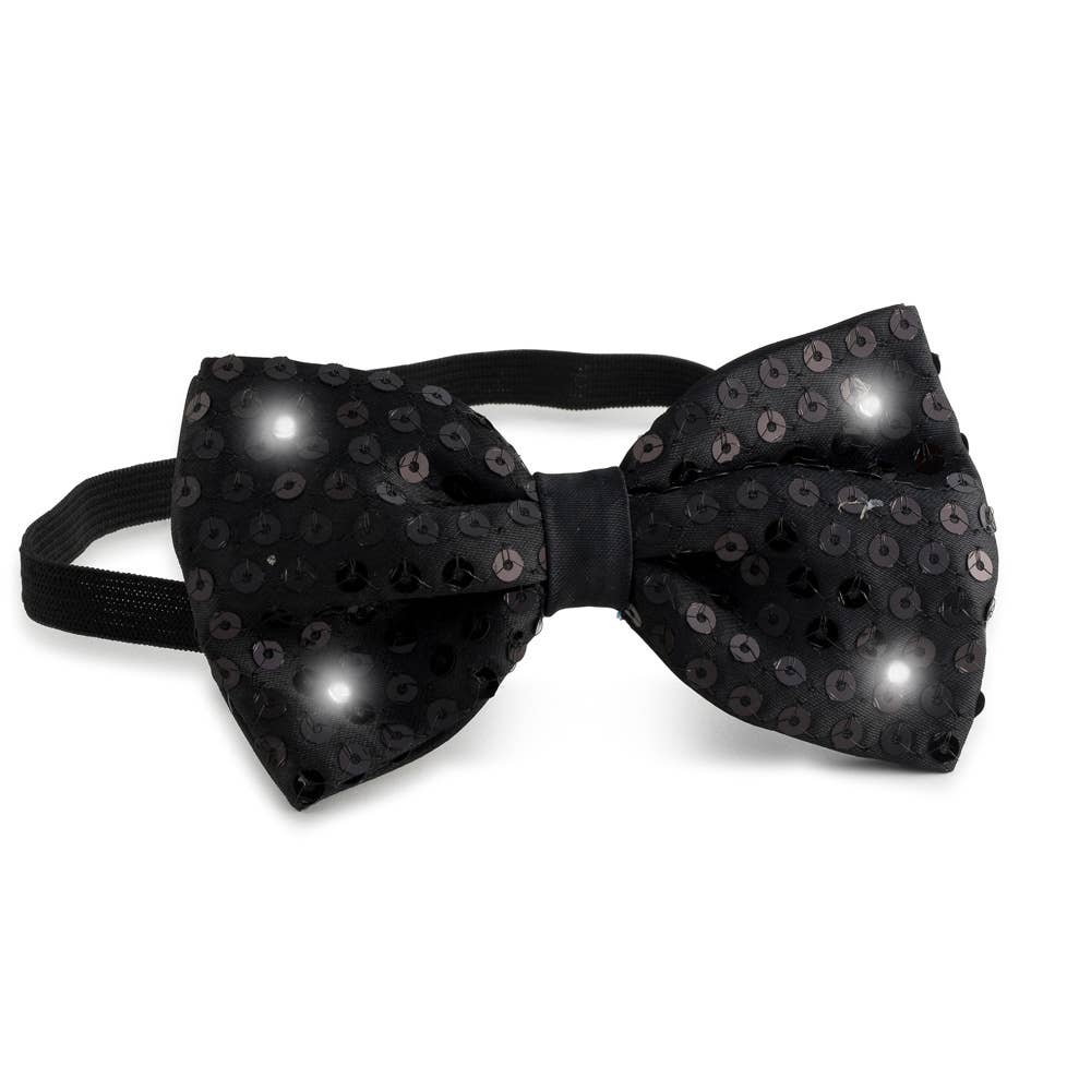 Black Bow Tie with Flashing Lights