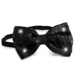 Black Bow Tie with Flashing Lights