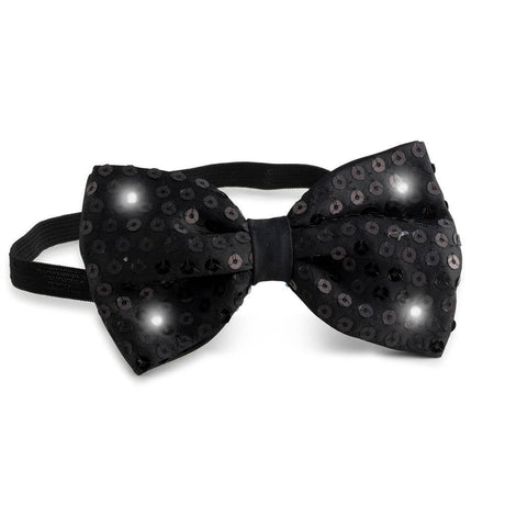Black Bow Tie with Flashing Lights