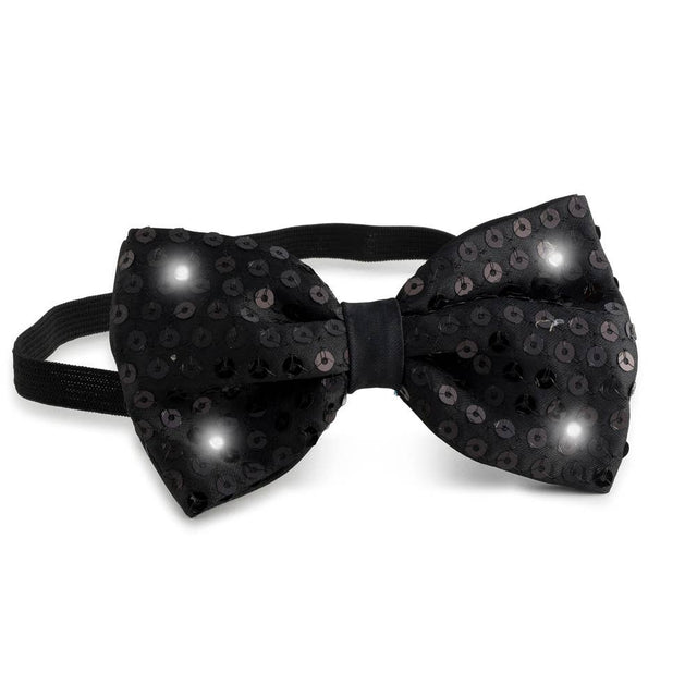 Black Bow Tie with Flashing Lights