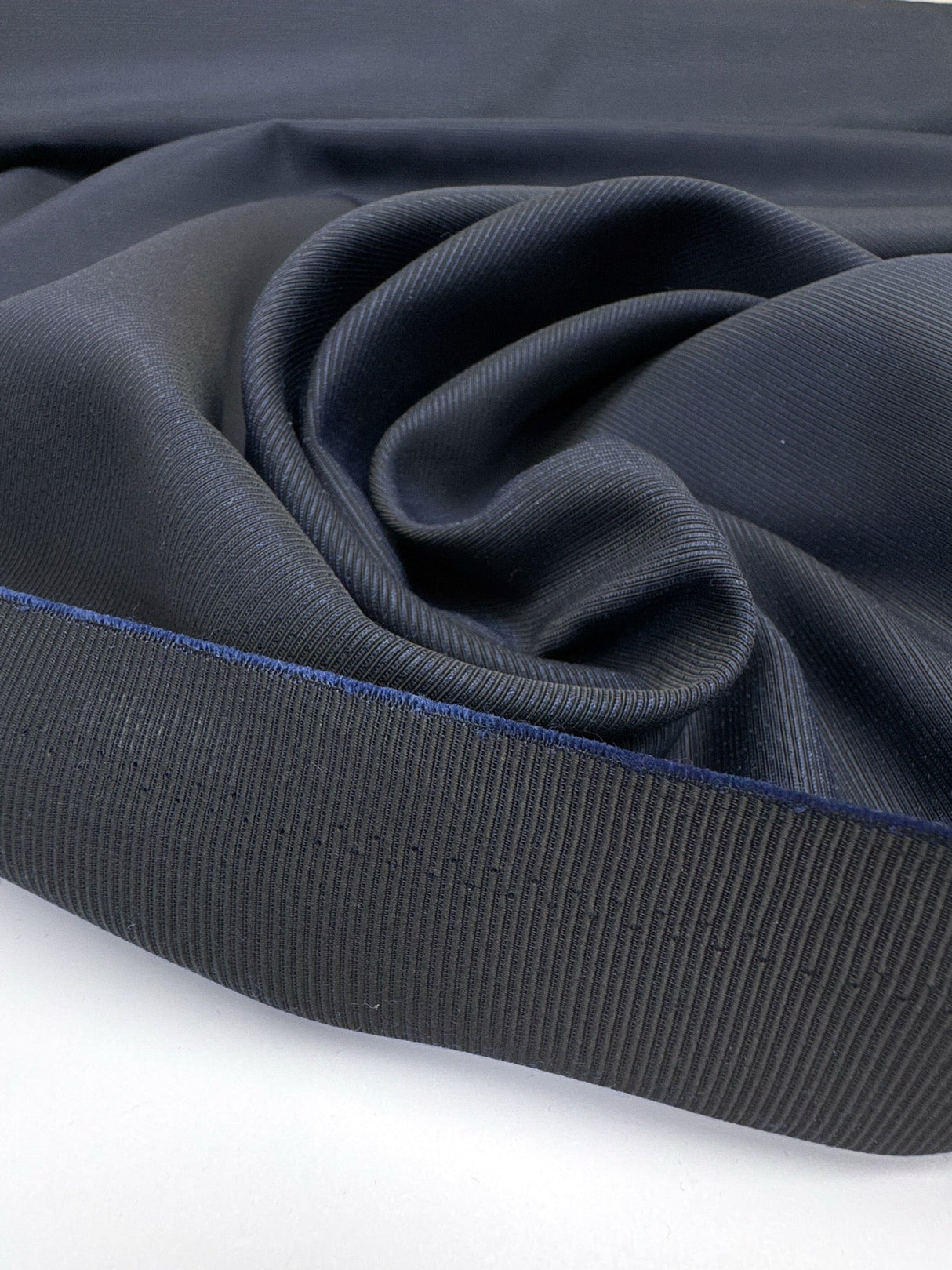 Wool Blend Suiting Fabric Blue Black
