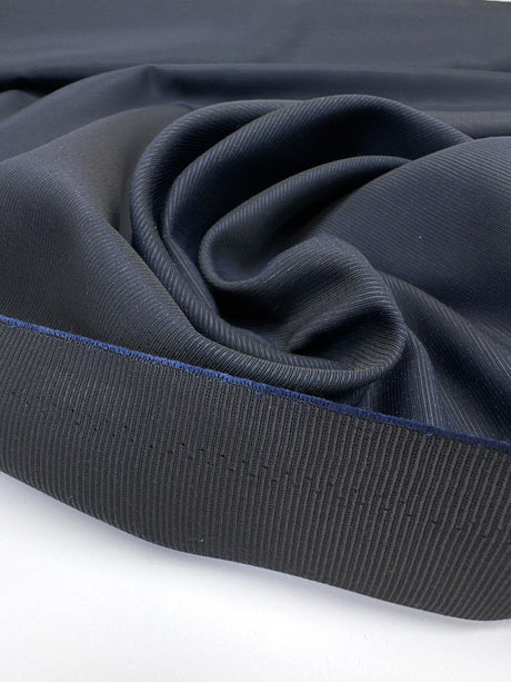 Wool Blend Suiting Fabric Blue Black