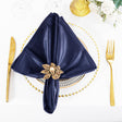 Velvet Dinner Napkin Sample 20x20 Navy Blue