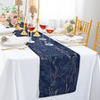 Velvet Table Runner 13x108 Navy Blue