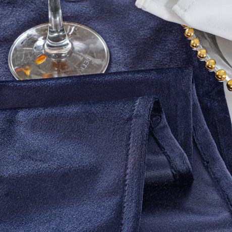 Velvet Table Runner 13x108 Navy Blue