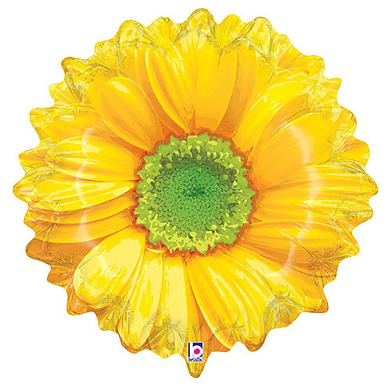 Foil Balloon Bright Blooms Yellow 24 Inch
