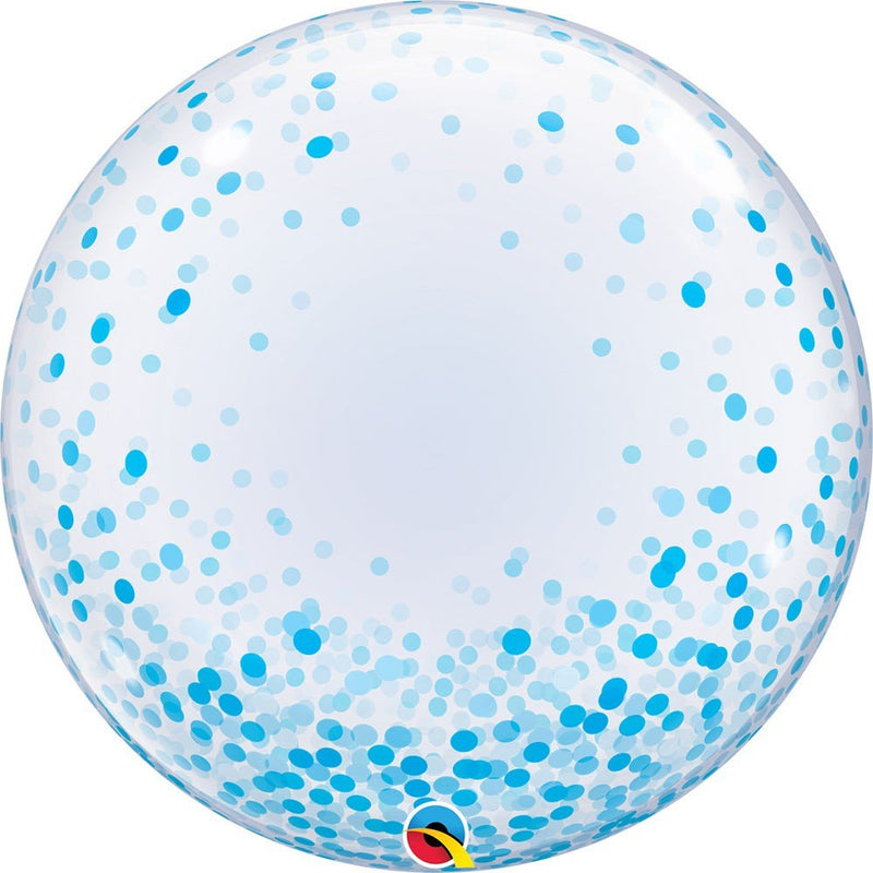 Bubble Balloon Blue Confetti Dots