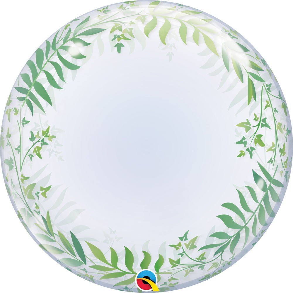 Bubble Balloon Elegant Greenery 24 Inch