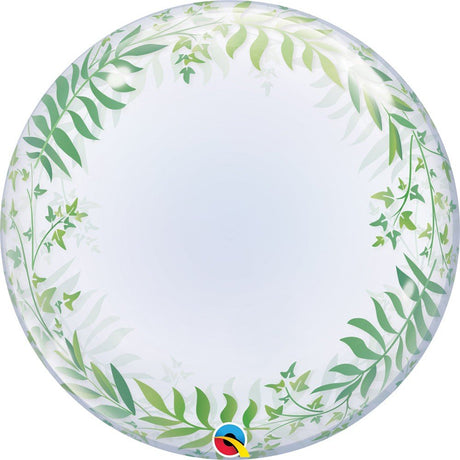 Bubble Balloon Elegant Greenery 24 Inch