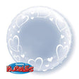 Bubble Balloon Stylish Hearts 24 Inch