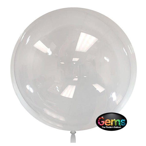 Plastic Balloon Clear GEMS 24 Inch 3 Pack