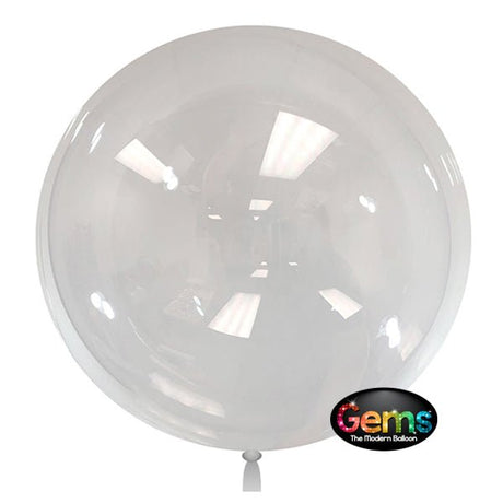 Plastic Balloon Clear GEMS 24 Inch 3 Pack