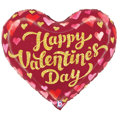 Heart Foil Balloon Happy Valentine's Day