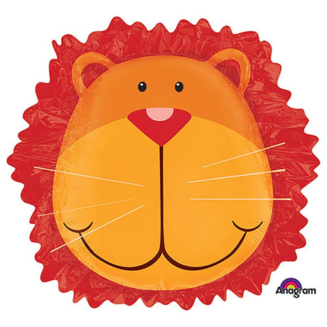 Jungle Animals Lion Head Foil Balloon