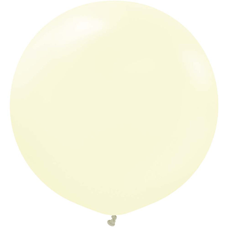 24 Inch Latex Balloons Macaron Pale Yellow