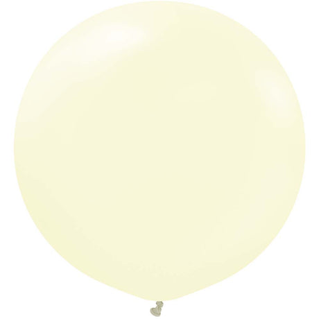 24 Inch Latex Balloons Macaron Pale Yellow