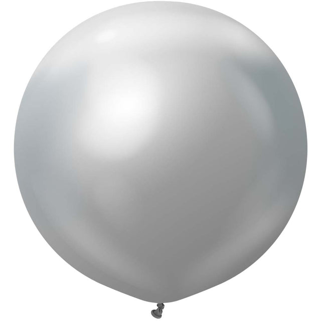 Latex Balloons 24 Inch Kalisan Mirror Silver