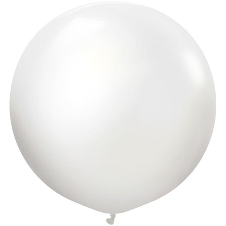 Latex Balloons 24 Inch Kalisan Opaque Satin Snow White