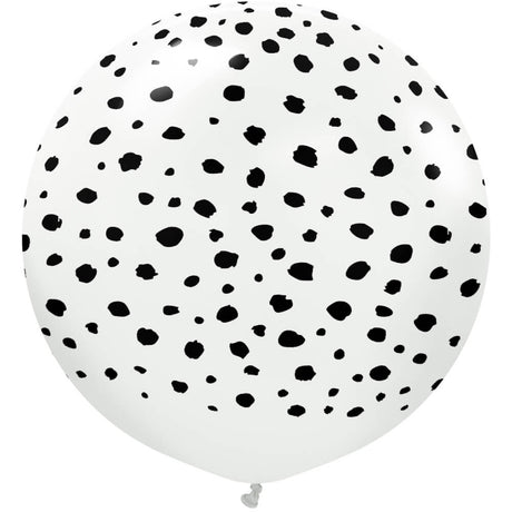 Latex Balloons Safari Cheetah 24 Inch White