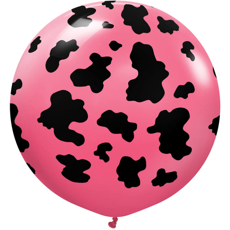 Latex Balloons Safari Cow Fuchsia 24 Inch