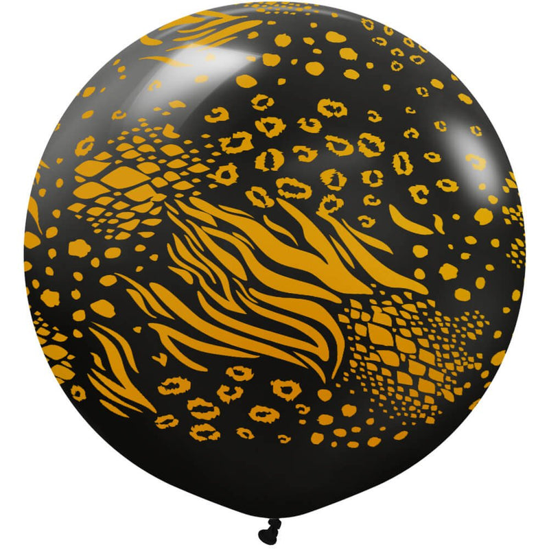 Latex Balloons Safari Mutant Black Gold Ink