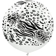 Latex Balloons Safari Mutant White w/ Black Ink 24 Inch