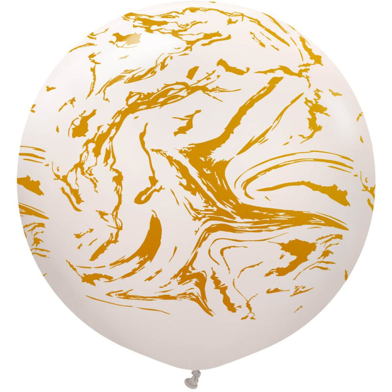 Latex Balloons Space Nebula White Sand Gold Ink
